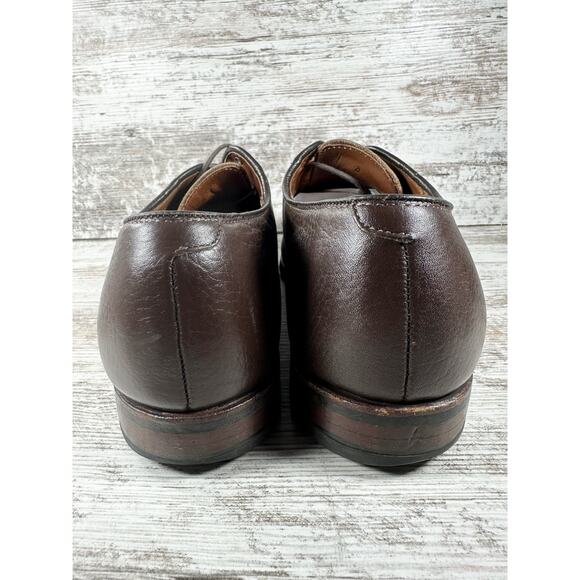 Men\'s Brooks Brothers Dark Brown Leather Plain Toe Oxfords Sz 11D EUC! main image 4